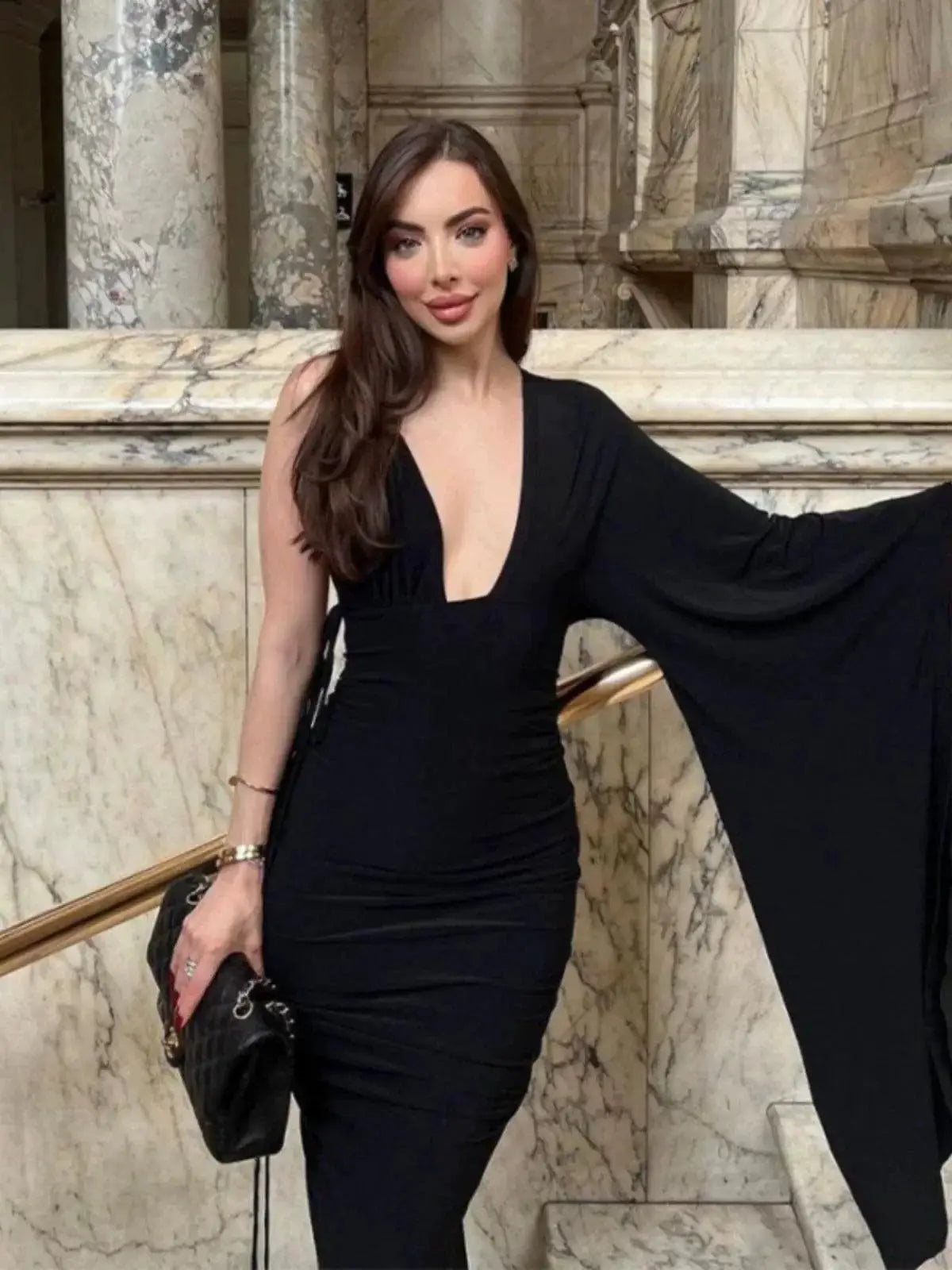 Winter Elegance European Evening Gown For Women Collection