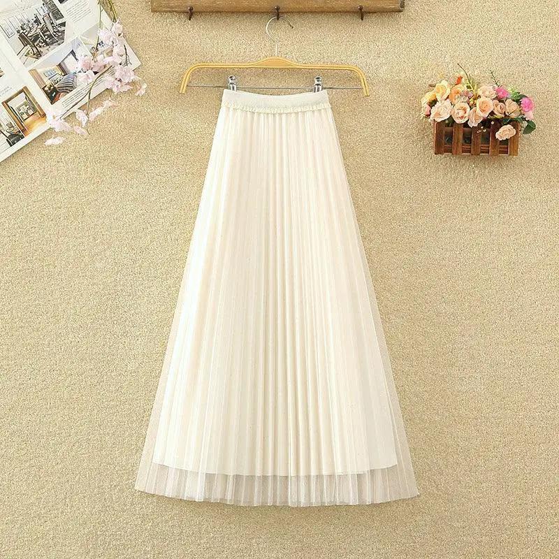 Winter Fairy Pleated Tulle Skirt for Elegant Winter Wardrobe
