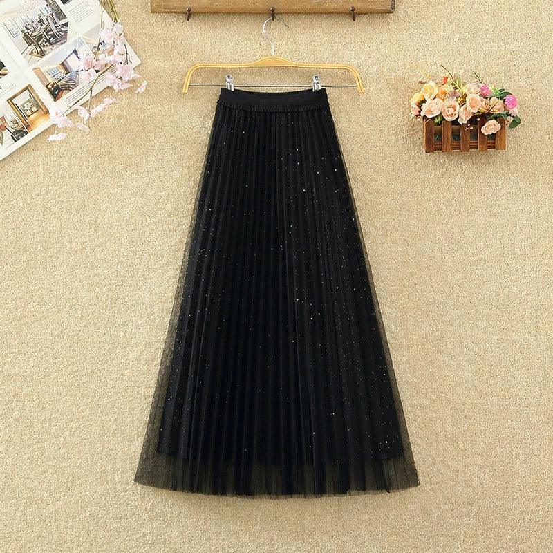 Winter Fairy Pleated Tulle Skirt for Elegant Winter Wardrobe