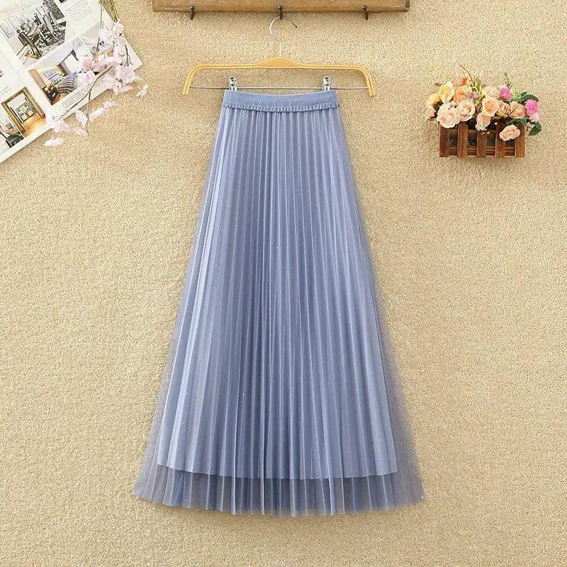 Winter Fairy Pleated Tulle Skirt for Elegant Winter Wardrobe