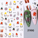 Winter Snowflake Nail Art Stickers for Holiday Glam Designs