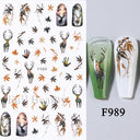 Winter Snowflake Nail Art Stickers for Holiday Glam Designs