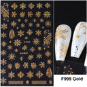 Winter Snowflake Nail Art Stickers for Holiday Glam Designs