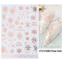 Winter Snowflake Nail Art Stickers for Holiday Glam Designs
