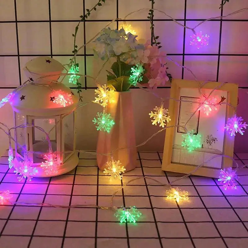 Winter Wonderland Snowflake LED String Lights For Home Decor