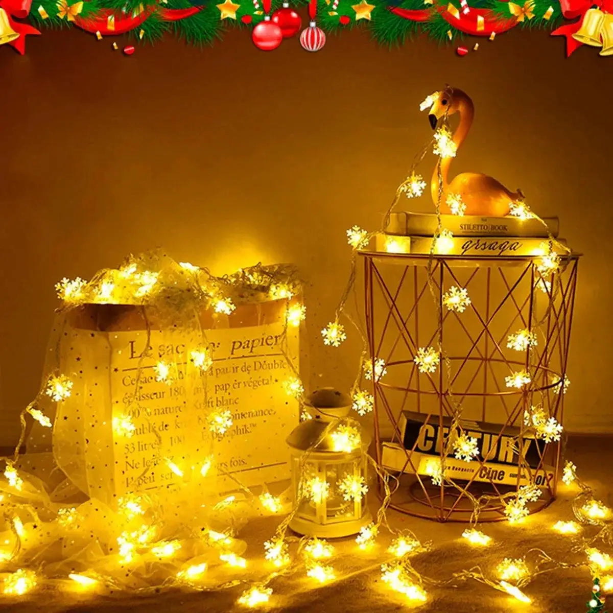 Winter Wonderland Snowflake LED String Lights For Home Decor