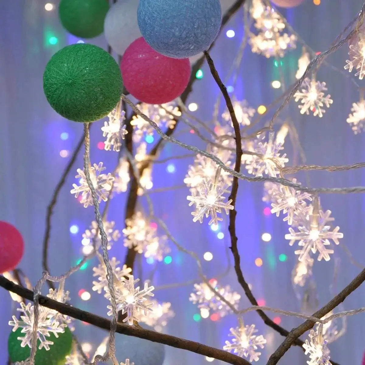 Winter Wonderland Snowflake LED String Lights For Home Decor