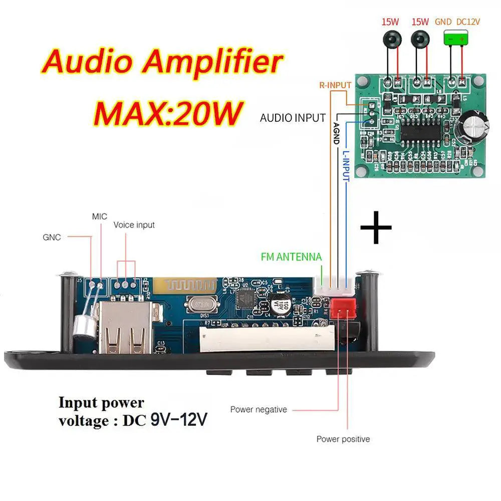 Wireless Car MP3 Player With Music Decoding Module Remote