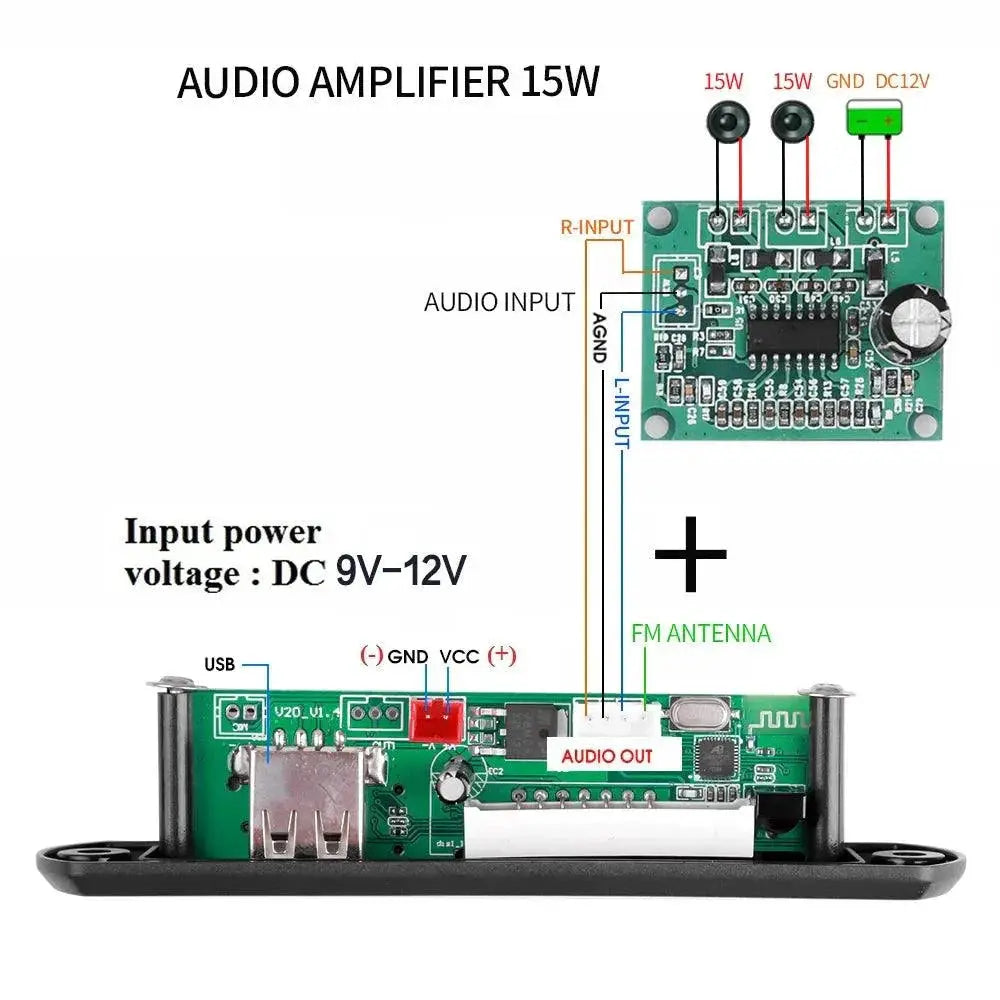 Wireless Car MP3 Player With Music Decoding Module Remote