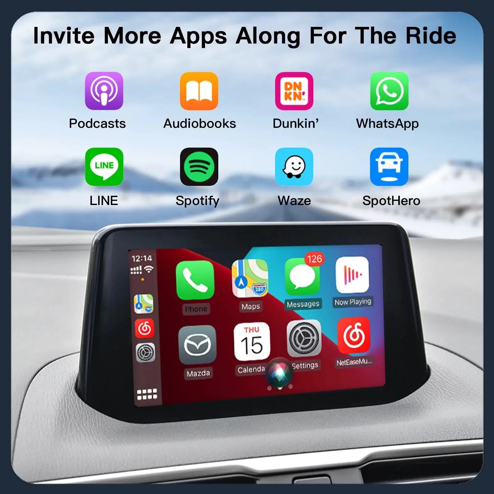 Wireless CarPlay Adapter for Mazda Dash