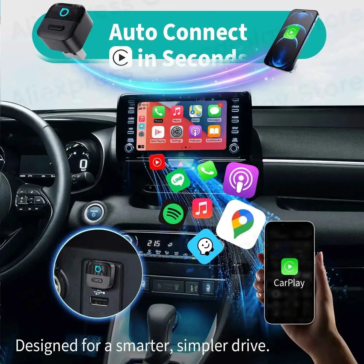 Wireless CarPlay Android Auto Adapter
