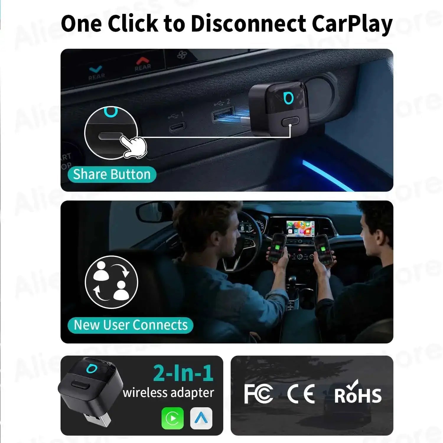 Wireless CarPlay Android Auto Adapter