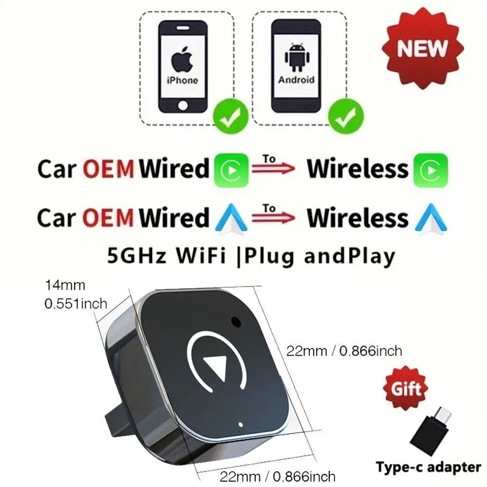 Wireless CarPlay Android Auto Adapter