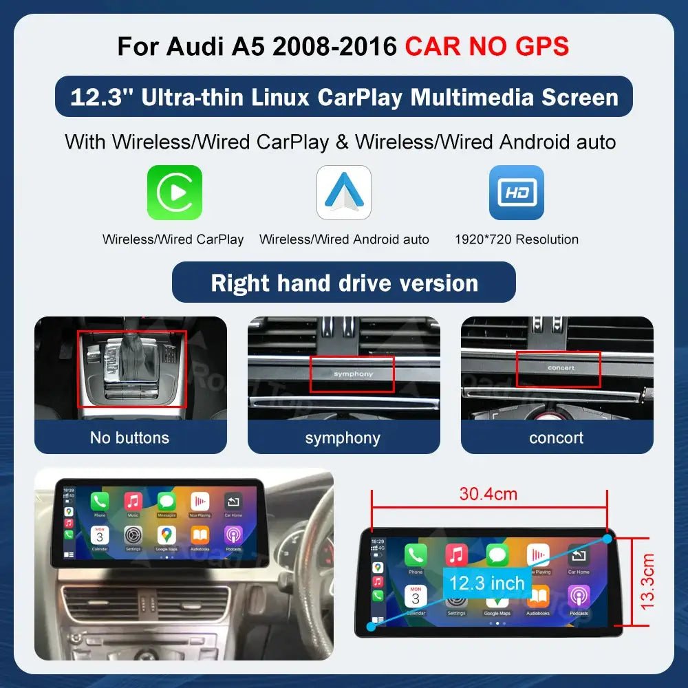 Wireless CarPlay Car Screen for Audi — product view 9