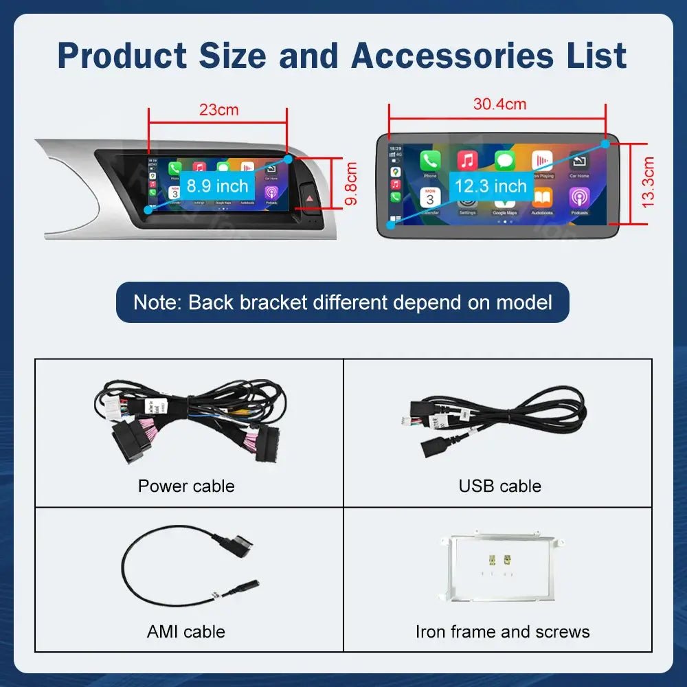 Wireless CarPlay Car Screen for Audi A5