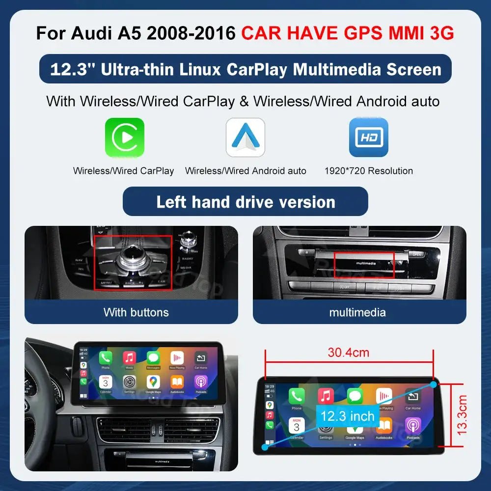 Wireless CarPlay Car Screen for Audi — product view 8