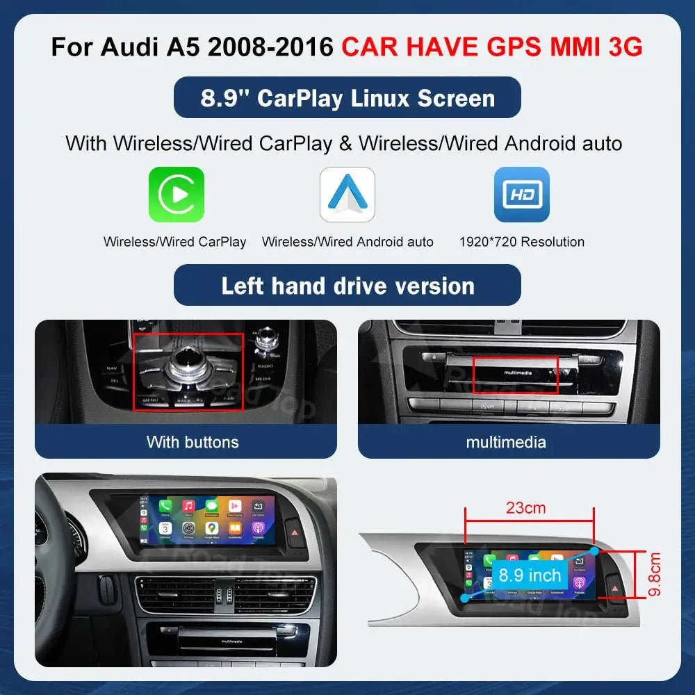 Wireless CarPlay Car Screen for Audi — product view 11
