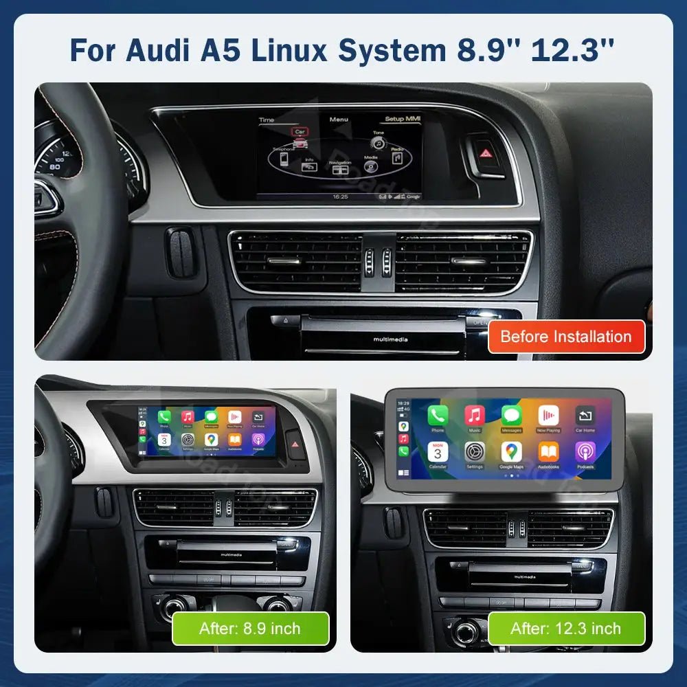 Wireless CarPlay Car Screen for Audi A5