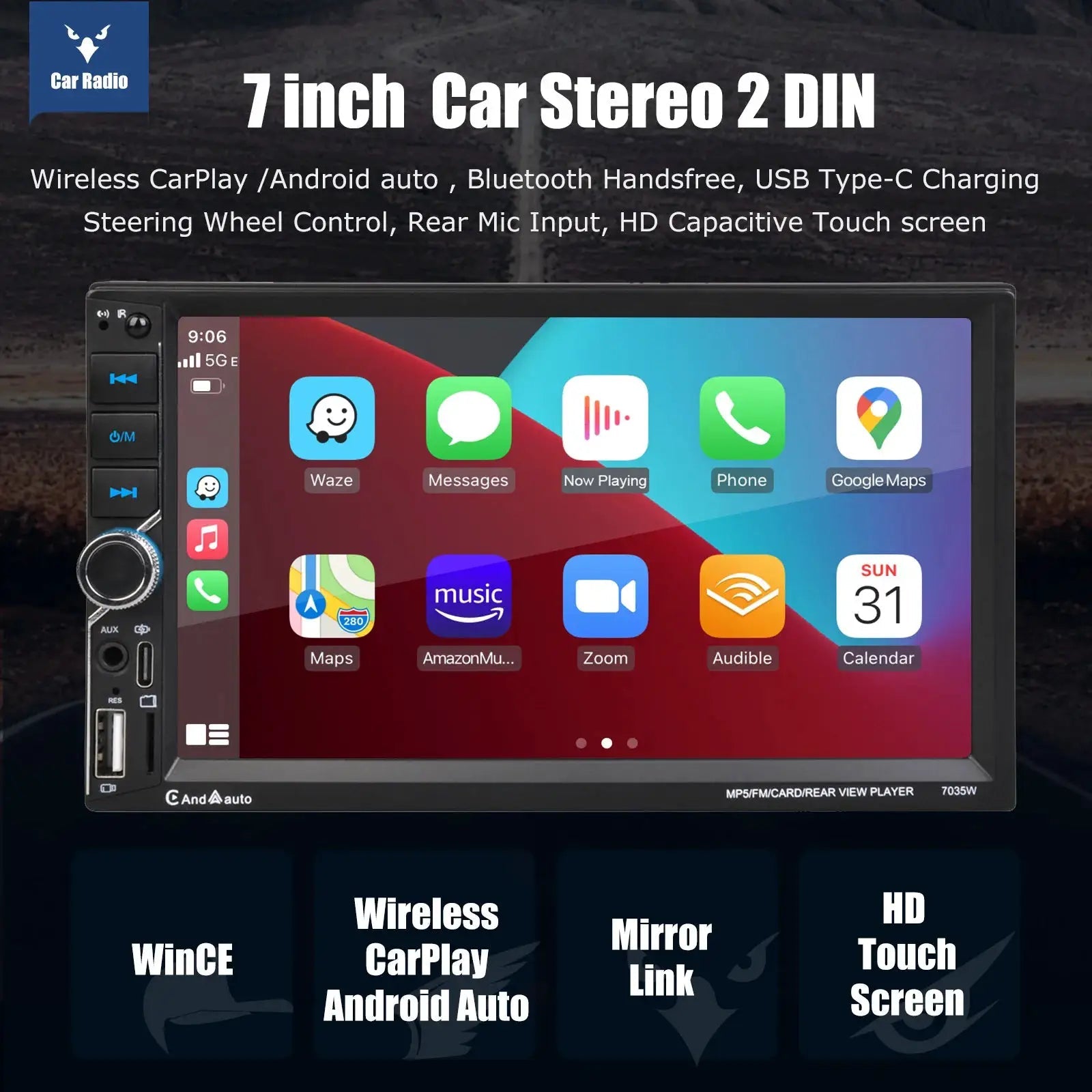 Wireless CarPlay Car Stereo for Drivers