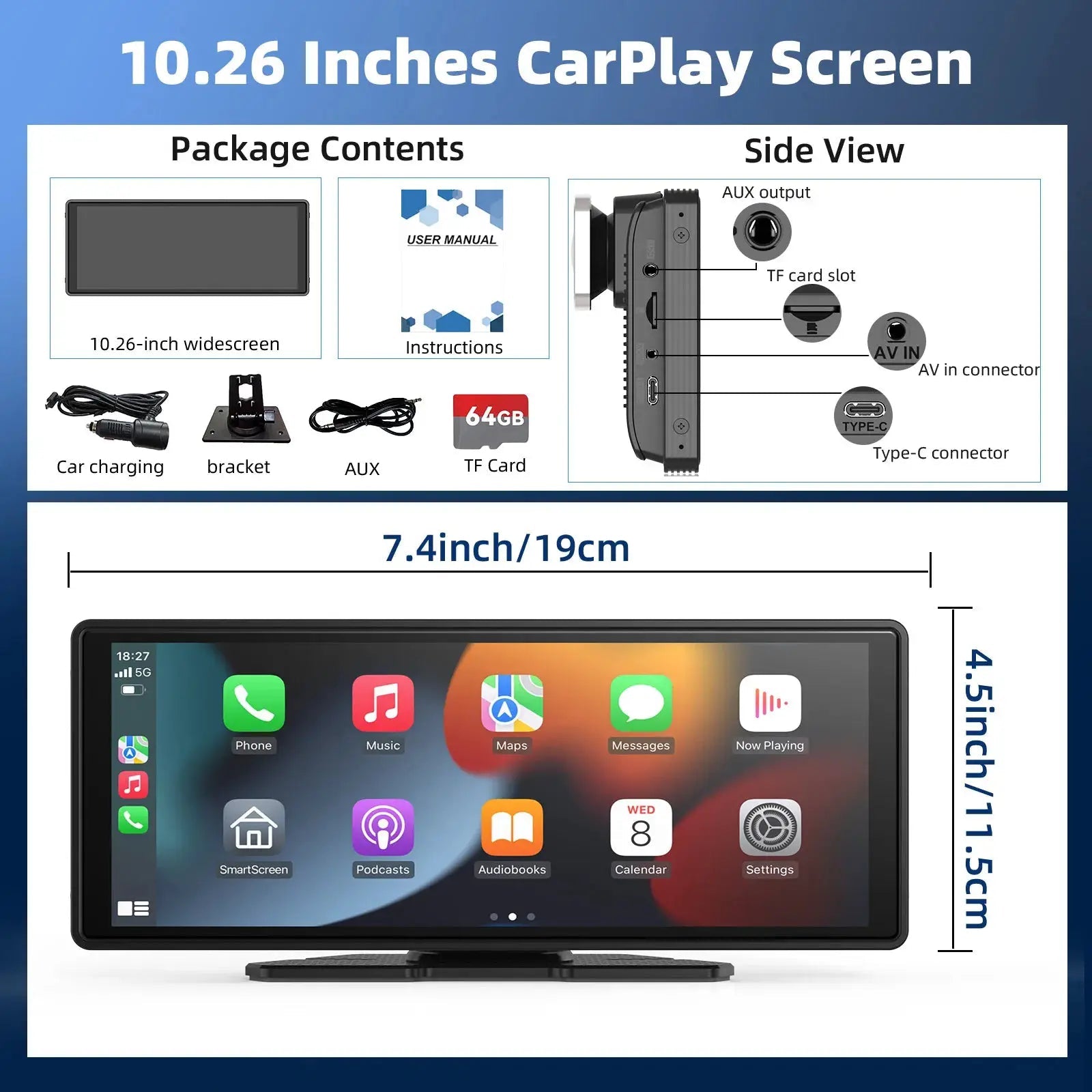 Wireless CarPlay Car Stereo for Drivers