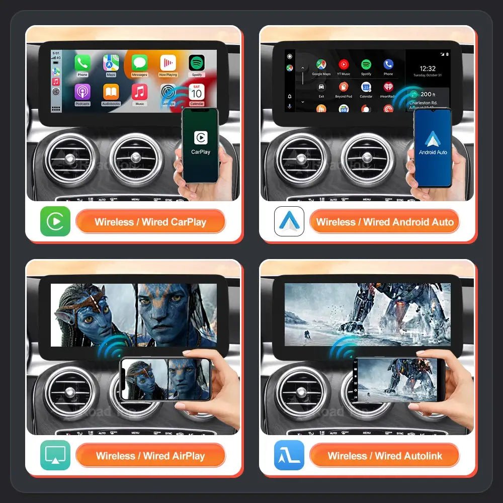 Wireless CarPlay Display for Mercedes