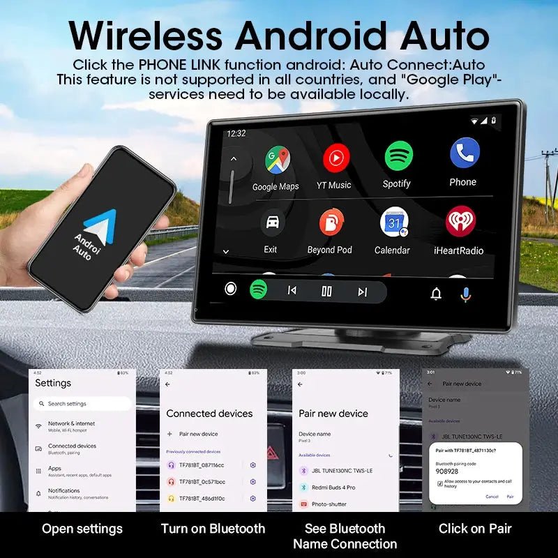 Wireless CarPlay Head Unit for Drivers