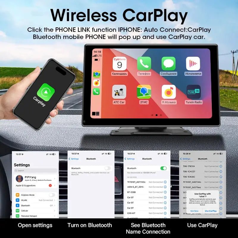 Wireless CarPlay Head Unit for Drivers