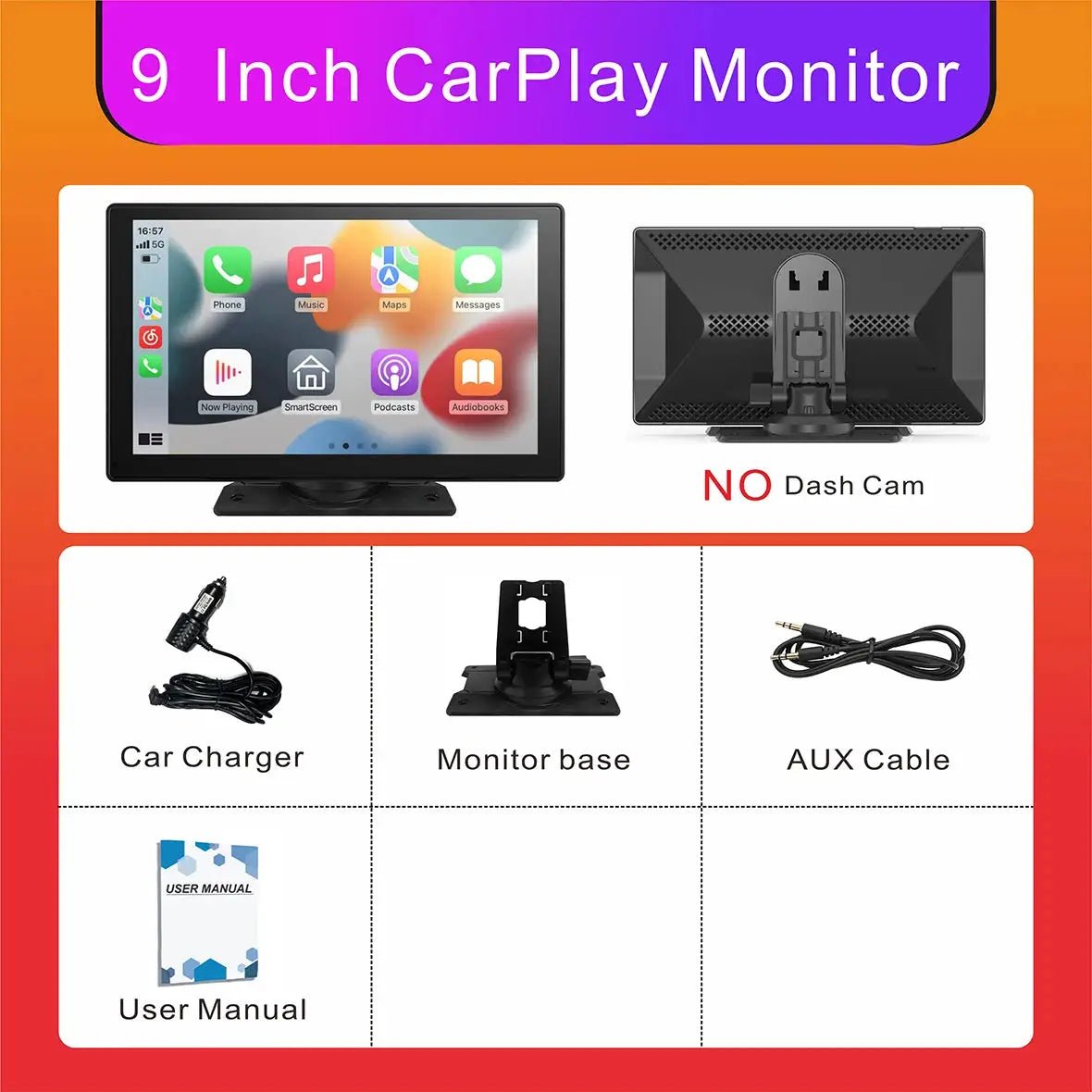 Wireless CarPlay Screen for Drivers GPS