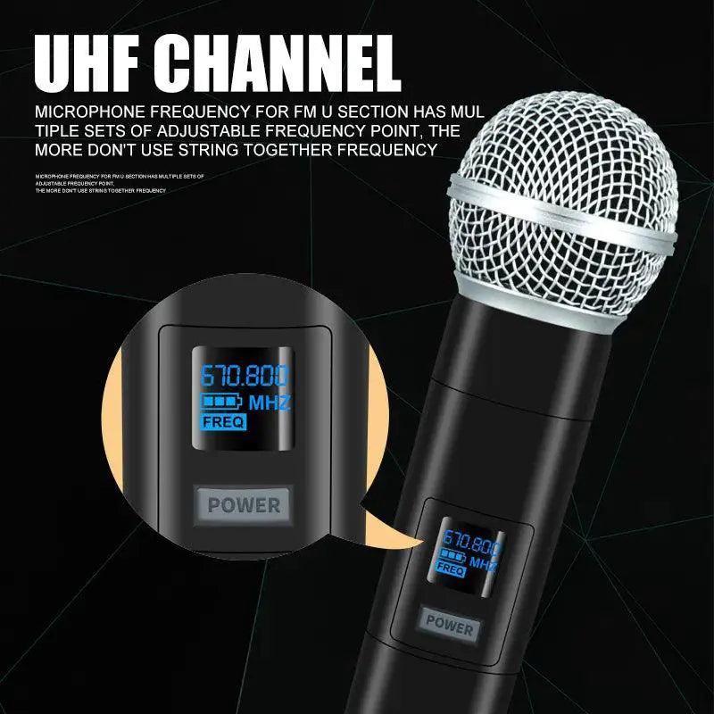 Wireless Dual Channel UHF Dynamic Microphone Premium