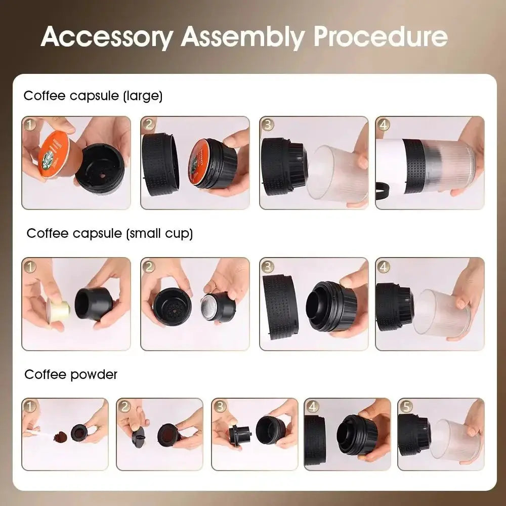 Wireless Electric Portable Espresso Machine For Car