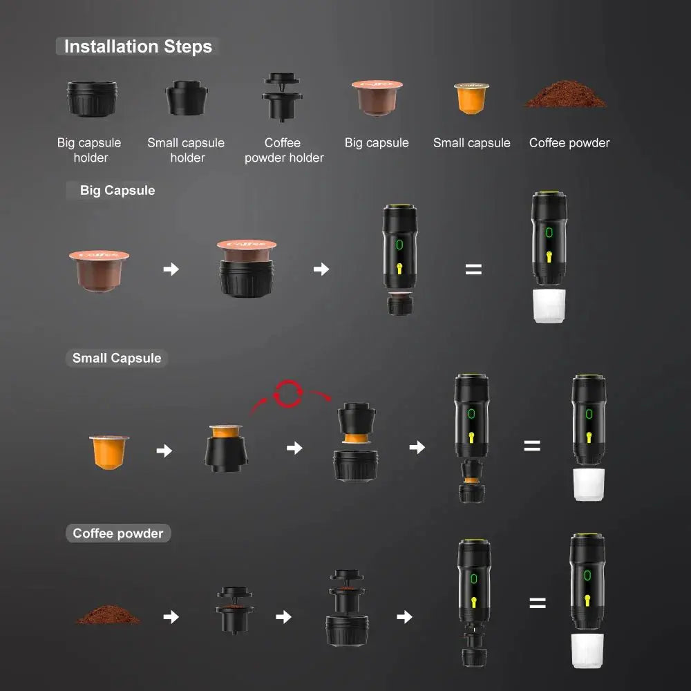 Wireless Electric Portable Espresso Machine For Car