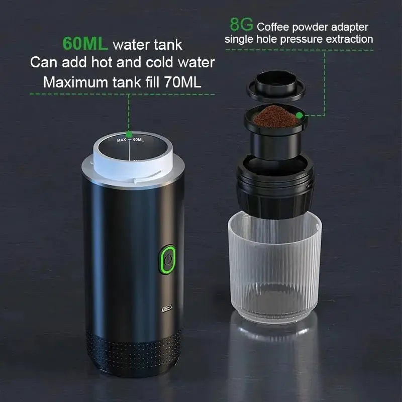 Wireless Electric Portable Espresso Machine For Car Travel