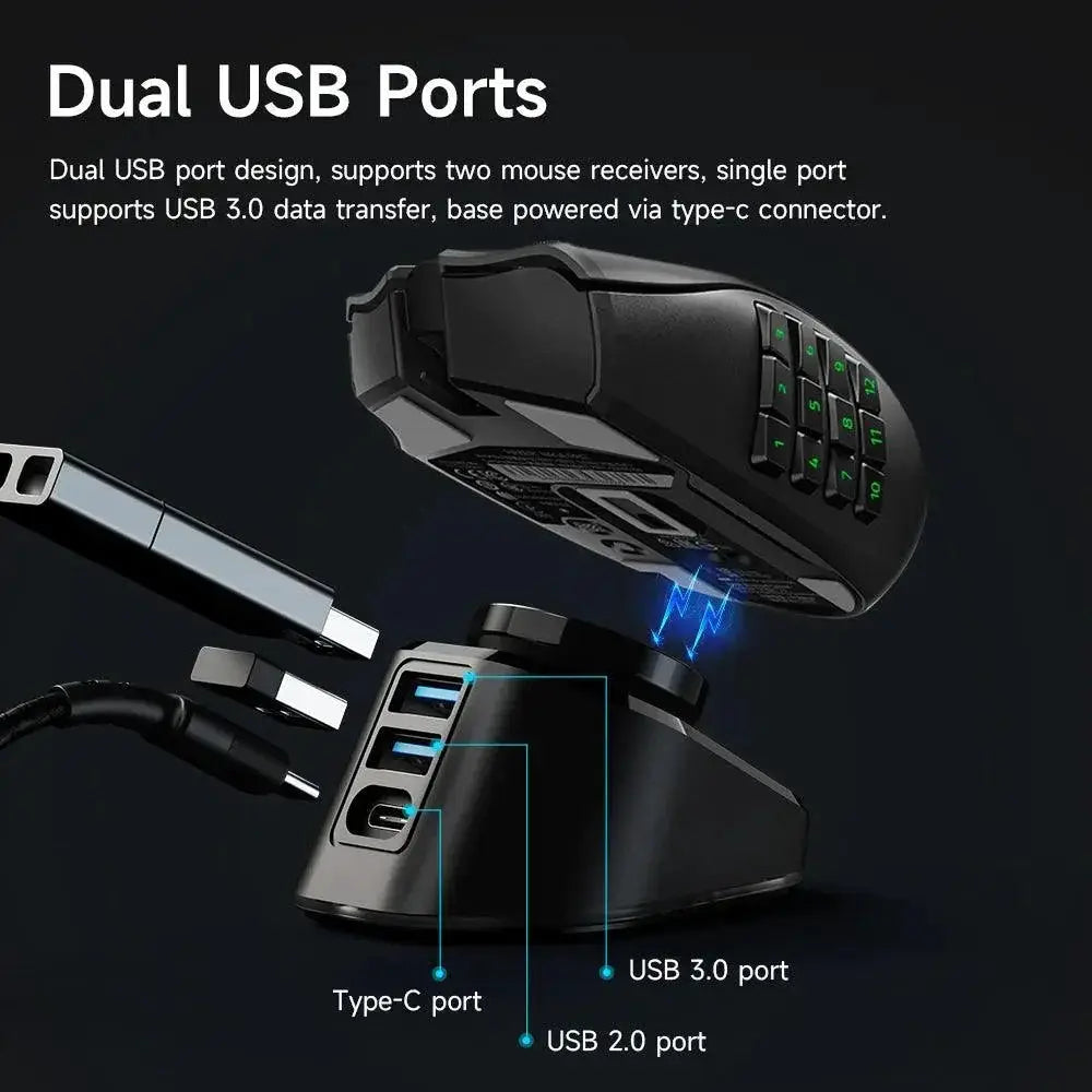 Wireless Gaming Mouse Charger Stand RGB Fast Charging Dock