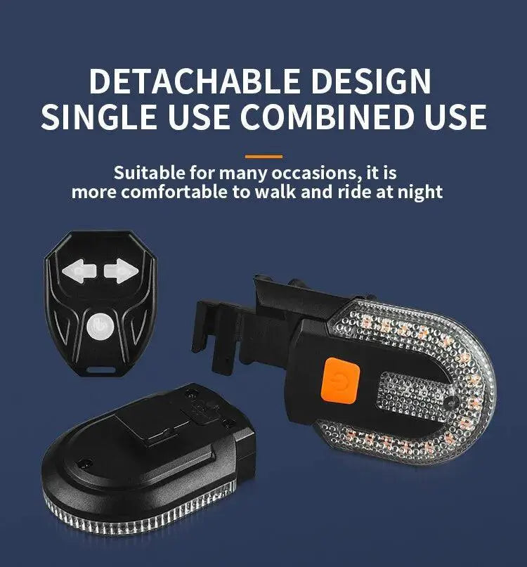 Wireless LED Bicycle Rear Light With Turn Signal Feature