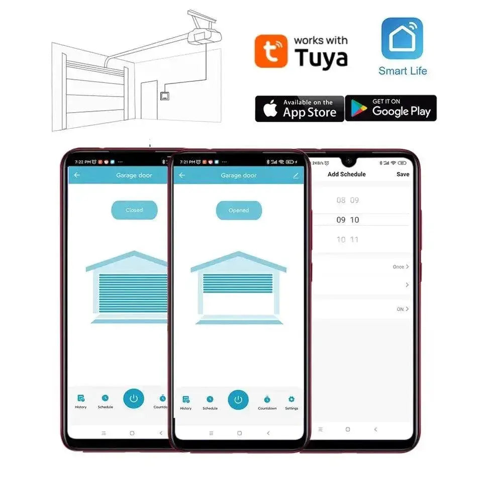 Wireless Smart Garage Opener With Alexa And Google Home