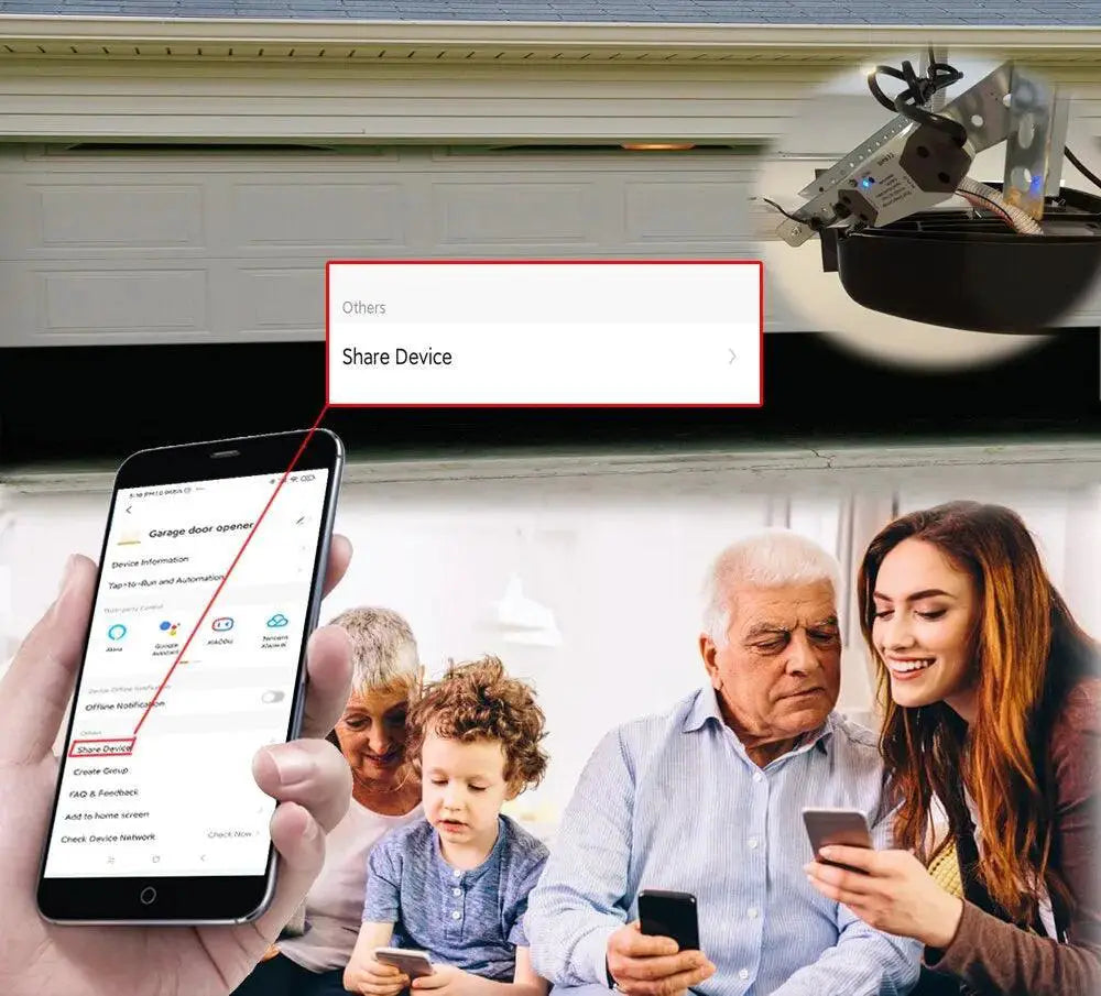 Wireless Smart Garage Opener With Alexa And Google Home