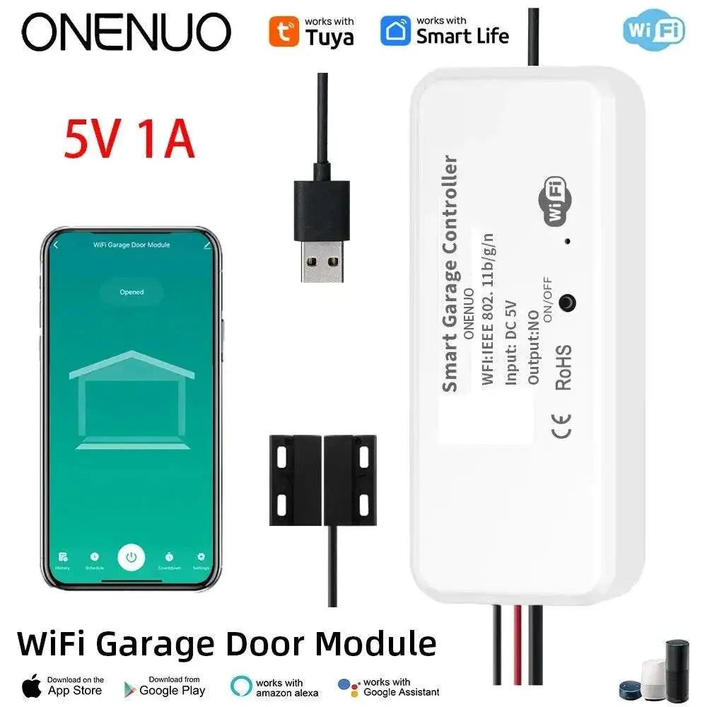 Wireless Smart Garage Opener With Alexa And Google Home