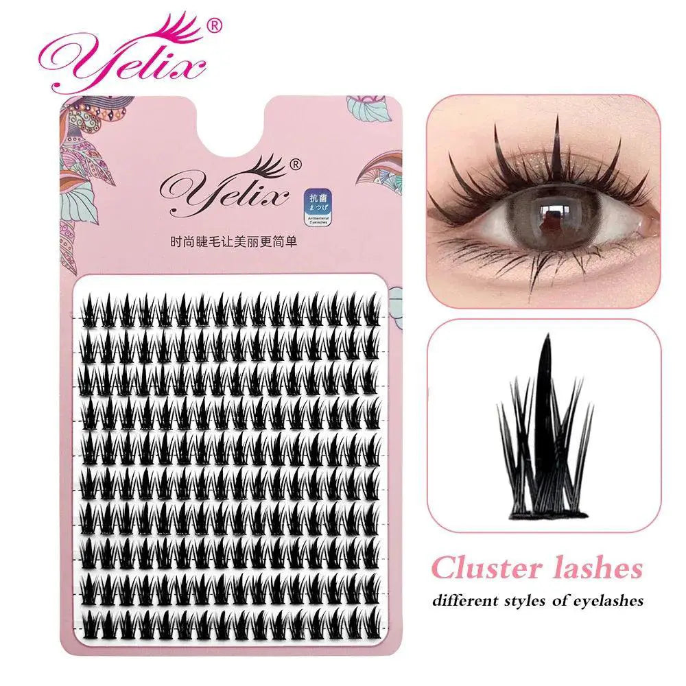 Wispy Japanese Anime Eyelashes Elegant Handmade Spiky Lashes