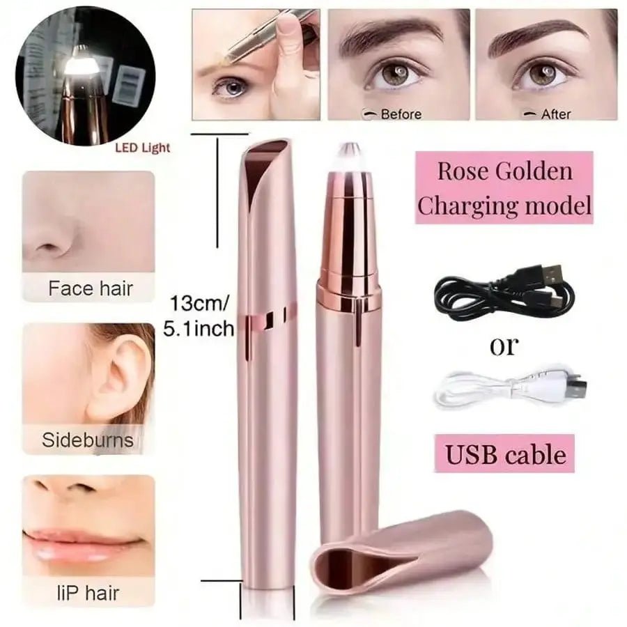 Women Electric Eyebrow Trimmer And Shaper Pencil Effortless Face Hair Removal