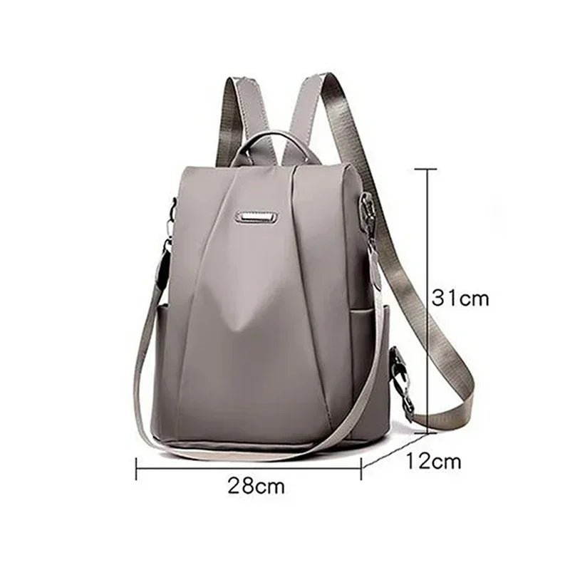 Women Nylon Backpack Waterproof Lightweight Detachable Strap Travel For Everyday