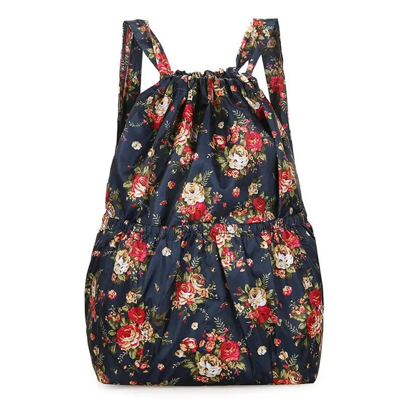 Womens Drawstring Backpack Large Capacity Lightweight
