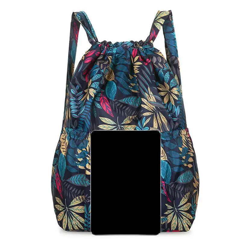 Womens Drawstring Backpack Large Capacity Lightweight