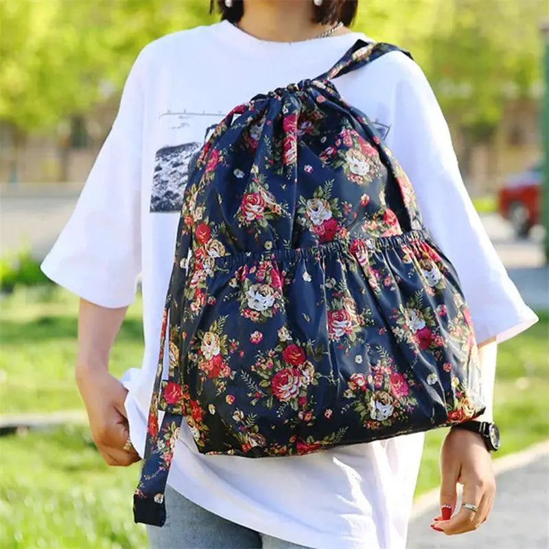 Womens Drawstring Backpack Large Capacity Lightweight