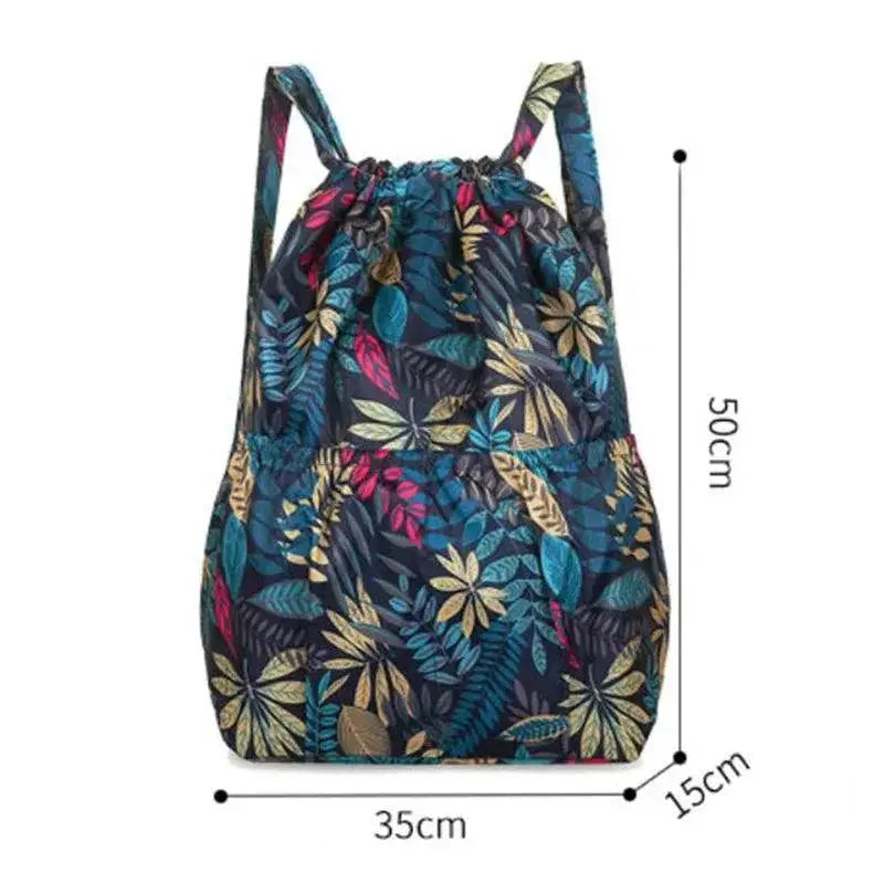 Womens Drawstring Backpack Large Capacity Lightweight