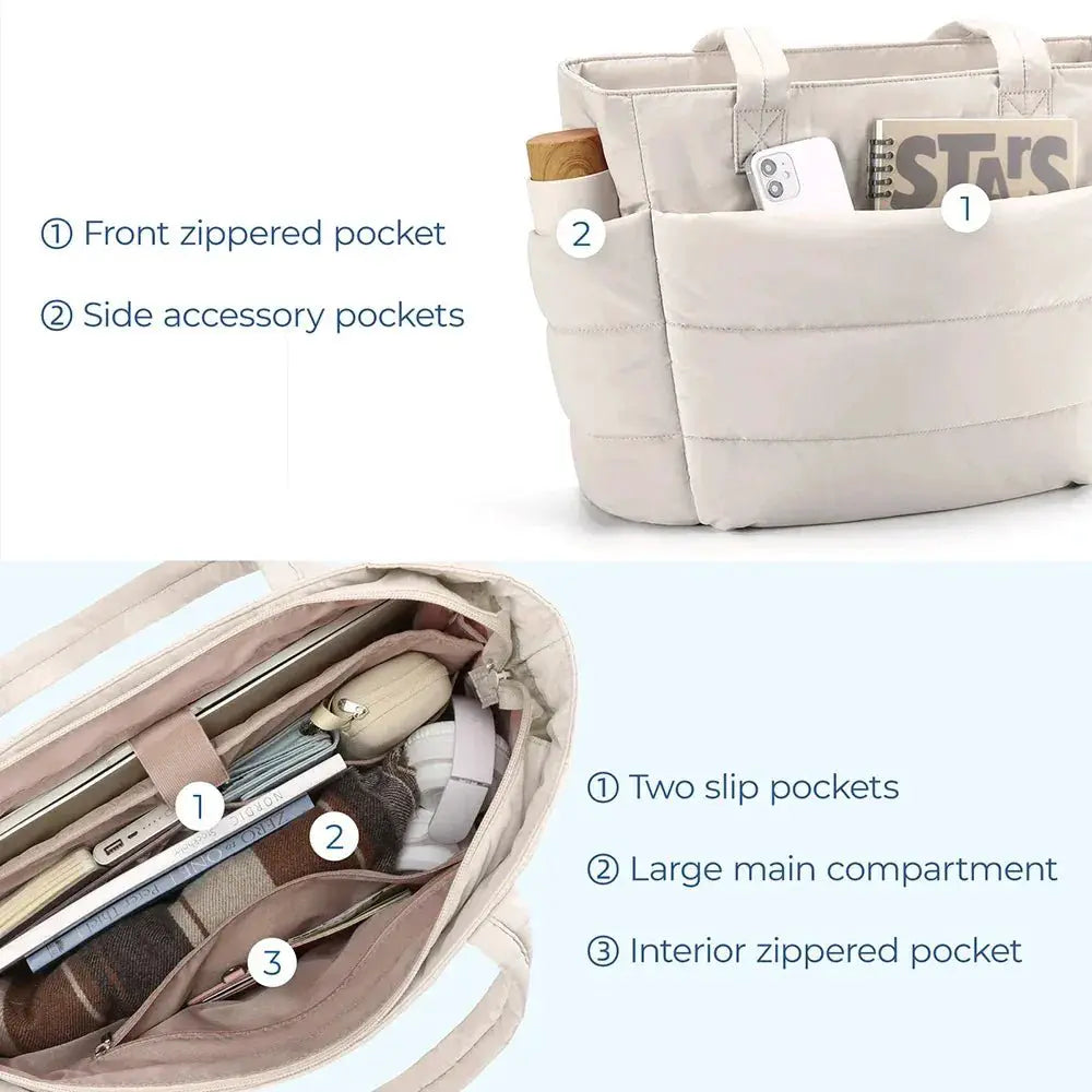 Womens Lightweight Fluffy Tote Bag For Travel And Gym