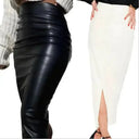 Elegant Leather Pencil Skirt for Office