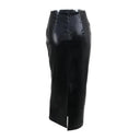 Elegant Leather Pencil Skirt for Office