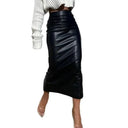 Elegant Leather Pencil Skirt for Office