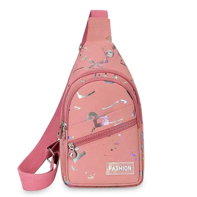 Womens Versatile Chest Bag Oxford Cloth Backpack Trendy