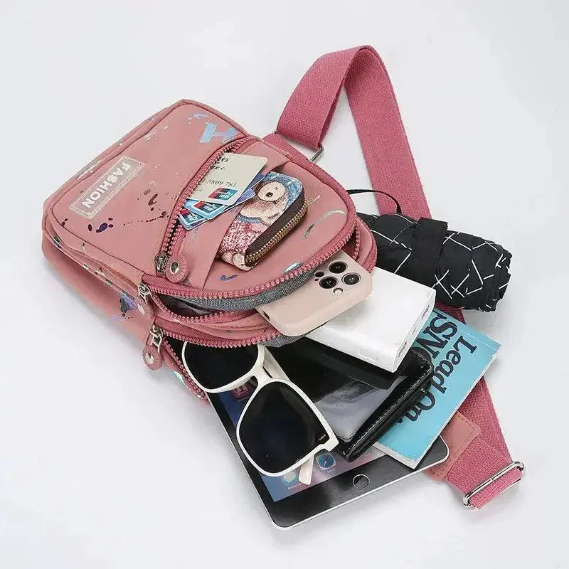 Womens Versatile Chest Bag Oxford Cloth Backpack Trendy
